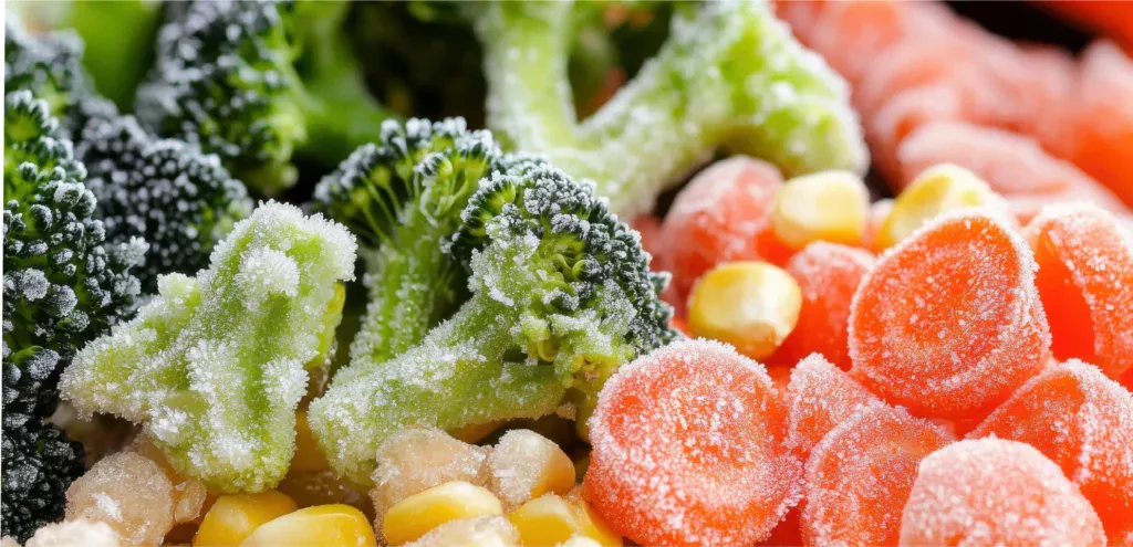 人参やブロッコリーなどの冷凍野菜